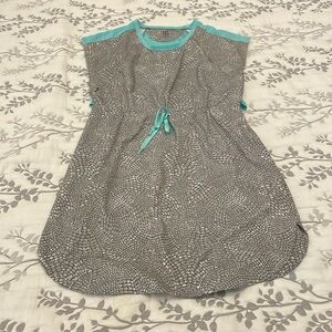 EUC Title Nine Cinch Dress Size Small Gray Light Teal